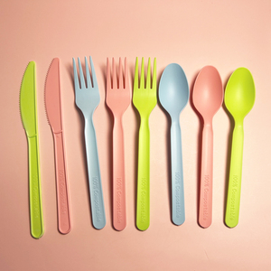 <span class=keywords><strong>Cpla</strong></span> đầy màu sắc dùng một lần <span class=keywords><strong>Flatware</strong></span> Bộ dao kéo PLA muỗng nĩa và dao Kit dùng một lần <span class=keywords><strong>cpla</strong></span> dao kéo gói - Product Image 6