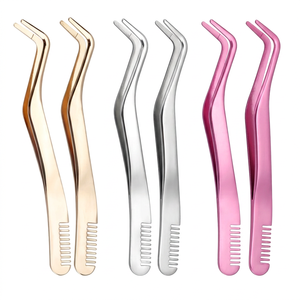 Imprimer Logo Fiber Tip Pince à cils Degré Nano Grip Pince à épiler Marque privée personnalisée Extension de cils Pince à épiler - Product Image 1
