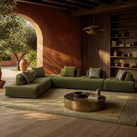Modulares Italienisches Minimalistisches Stoffsofa Erweiterbar Wandelbar Villa Tiefgründige Anpassung Möglich Moderne Wohnzimmermöbel