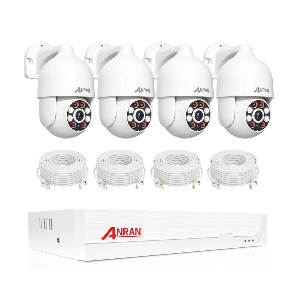 ANRAN Home Security Poe 4k 5MP 8-Kanal-NVR-System 2-Wege-Audio-Kabelkuppel Ptz CCTV-Überwachungs kamerasystem
