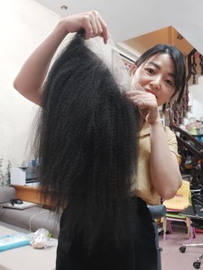 Cabello humano virgen rizado birmano vietnamita sin pegamento 360 HD completo para cierre Frontal de encaje fabricante de estándares internacionales - Product Image 2