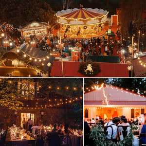 Vertak IP65 Waterproof G40 <strong>Led</strong> Solar Lamp <strong>String</strong> Breathing Mode Solar Christmas Lamp with <strong>4</strong> Lighting Mode - Product Image 3