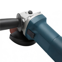 Meuleuse d'angle électrique filaire industrielle et DIY 125 mm avec interrupteur à glissière et à palette, robuste, pour le conditionnement des surfaces