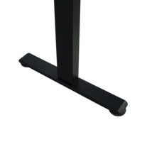 Cadre de bureau électrique noir à double moteur et 3 niveaux de réglage, base de bureau assis-debout télescopique réglable en hauteur pour le bureau à domicile