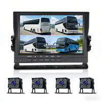 Caméra de tableau de bord pour camion à 4 canaux avec écran IPS de 8 pouces, 720p, IP68, vision nocturne Starlight, caméra de recul et latérale pour fourgonnette de livraison, camion de fret, bus