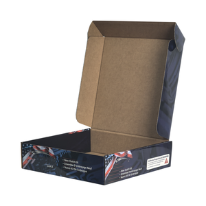 Vente flash - Boîte d'emballage en carton ondulé carré noir personnalisée avec logo noir pour pièces automobiles, pliable, pour l'expédition par courrier aérien - Product Image 5