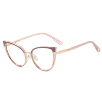 MS 97710 Nouvelles lunettes pour femmes Anti-lumière bleue Lunettes optiques Mode Cadre en métal œil de chat avec logo personnalisé Oculos Lunette