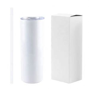 Vaso recto de acero inoxidable de 30 oz para sublimación, doble pared, aislado, con revestimiento de transferencia, para viaje, coche, taza con pajita - Product Image 1
