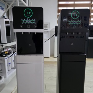 Distributeur d'eau commercial autonome avec refroidissement et chauffage par compresseur, système de purification UF, filtre alcalin UV et 3 robinets d'eau - Product Image 6