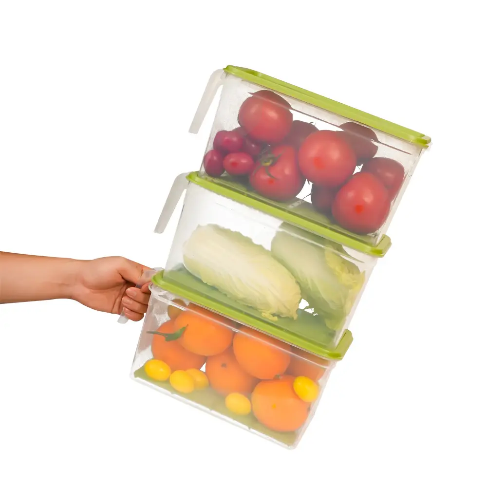 卸売冷蔵庫オーガナイザービンキッチン透明プラスチック収納ボックス食品収納容器用