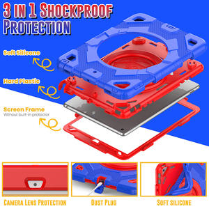 Per <span class=keywords><strong>Apple</strong></span> <span class=keywords><strong>iPad</strong></span> 10.2 7th 8th <span class=keywords><strong>9th</strong></span> custodia universale per tablet anti-caduta in silicone spesso con supporto per maniglia pellicola proteggi schermo integrata - Product Image 5