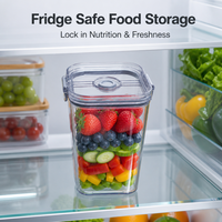 Ensemble de 3 contenants alimentaires en plastique sous vide, bocal hermétique avec pompe manuelle pour la conservation des aliments en cuisine et en camping