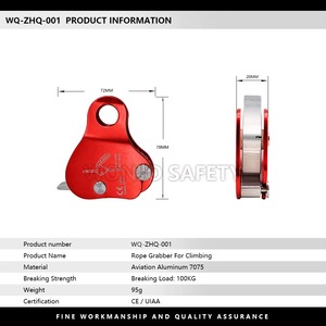 Dispositivo Anticaduta Autobloccante 30KN, in Lega di Alluminio per Corda 8-13mm - Dispositivo di <span class=keywords><strong>Sicurezza</strong></span> Professionale per Lavori in Quota e Soccorso - Product Image 6