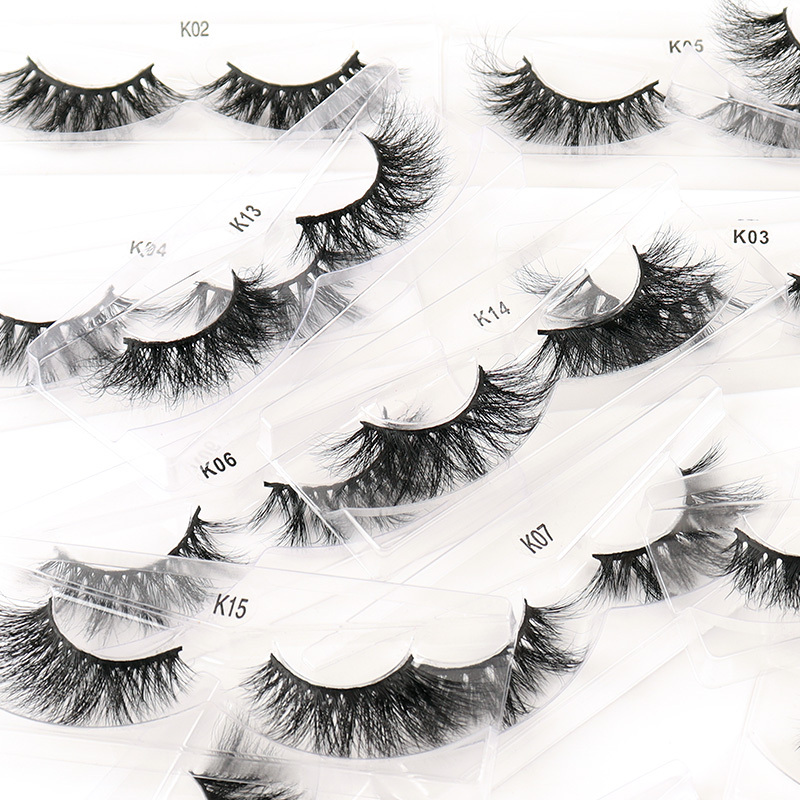 OEM Bonne Forme 3D Vison Cils Pleine Bande Cils 25mm faux cils