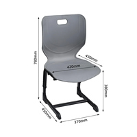 Chaises empilables modernes et durables, structure en métal, chaise ergonomique en plastique pour l'école, le bureau, la maison, les étudiants, personnalisable
