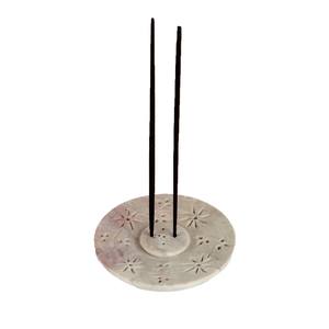 NANWEIストーン耐久ラウンド大理石香スタンドプレートホルダーリビングルーム瞑想禅コーナー - Product Image 2
