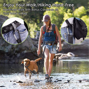 <span class=keywords><strong>Collar</strong></span> táctico para perro y Correa, <span class=keywords><strong>collar</strong></span> ajustable de nailon para entrenamiento al aire libre y correa elástica resistente con manos libres - Product Image 6