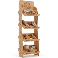 Étagère à pain en bois personnalisée avec logo, étagères de vente au détail en bois de qualité supérieure pour boulangerie et supermarché
