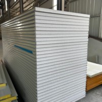 Panneaux muraux et de toiture ignifuges, isolants thermiquement et écologiques, structure sandwich à âme en laine de roche pour chambre froide