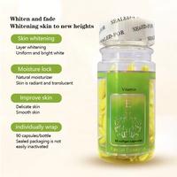 Crème Visage Vitamine C en Capsules Marque Blanche 90 pièces Flacon Éclaircissant Hydratant Anti-rides Personnalisable Logo Vente en Gros