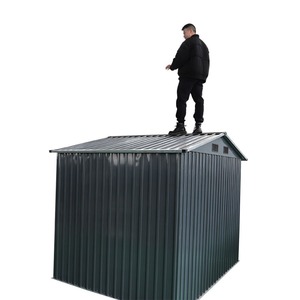 Outdoor Metal Storage Shed Rectangle Iron <b>Waterproof</b> <b>Tools</b> Garden Yard Use - Product Image 4