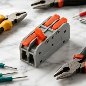 Connecteur de câblage rapide professionnel à insertion rapide, bornier de raccordement compact pour boîtier de jonction, ports multiples - Product Image 1