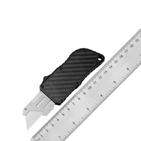 Couteau utilitaire rétractable de qualité supérieure avec lame en acier SK5, manche en fibre de carbone et clip de poche pour EDC, bureau, extérieur, vente en gros, OEM