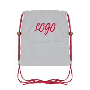 Bán buôn khuyến mại polyester nylon dây kéo túi nylon thể thao Polyester dây kéo Ba lô dây kéo túi với logo - Product Image 1