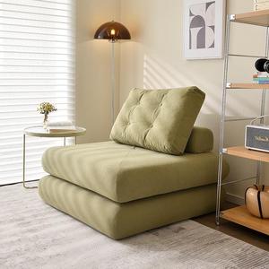 Fauteuil de loisirs moderne sans dossier, pliable, en tissu compressé, pour hôtel et salon, design sans structure. - Product Image 5