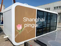 Casa Contenedor Prefabricada, Casa Cápsula Móvil, Cabaña Modular Impermeable Tipo Apple para Vacaciones en la Playa y Resort