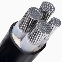 Cable de Alimentación Aéreo de Aluminio Desnudo ABC con Aislamiento XLPE, Voltaje Nominal 0.6/1KV para Transmisión de Energía Aérea