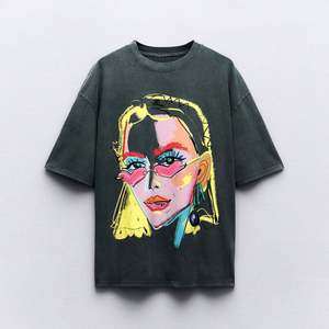 Camiseta de peso pesado con lavado ácido personalizada para mujer, camisetas con serigrafía, fabricantes de ropa personalizados - Product Image 5