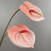 Fleur d'Anthurium Artificielle Réaliste DKB avec Longues Tiges, Fleurs Artificielles pour Arrangements Floraux DIY, Vase, Décoration de la Maison, Mariage