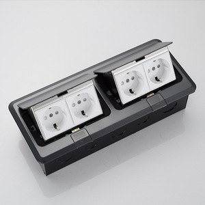 Toma de Corriente de Piso Europea OEM, Acero Inoxidable, Impermeable, Tipo Emergente Oculto, Caja de Toma de Corriente con Conexión a Tierra Estándar - Product Image 2