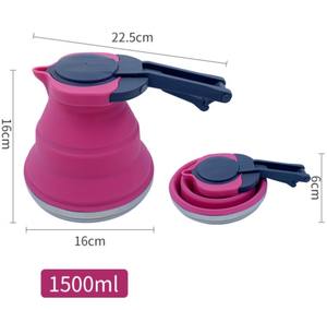 หม้อทำอาหารซิลิโคนแบบพับได้ก้นสแตนเลสหม้อทำอาหารพับได้ขนาดกะทัดรัดใช้กับ<span class=keywords><strong>เตา</strong></span>แก๊สเดินป่าได้ - Product Image 5