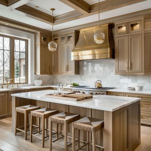 Vermonhouzz Chất lượng cao Rắn đồ nội thất bằng gỗ hiện đại tùy chỉnh sang trọng tủ bếp với thiết kế mô-đun - Product Image 1