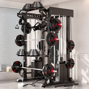 Sistema Completo de Gimnasio en Casa, Equipo de Entrenamiento Multifuncional con Máquina Smith y Rack para Sentadillas y Press - Product Image 1