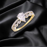 Haute Couture Bague de fiançailles en or empilable à la mode classique, adaptée à la haute joaillerie en diamant pour femme