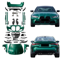 Paket Body Kit Lebar Gaya M4 dengan Kap Mesin, Fender, Bumper Depan Belakang, Side Skirt, dan Grille untuk Konversi BMW Seri 4 G22 G23 2021-2025