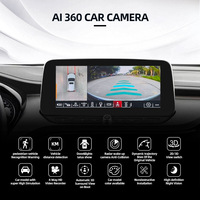 Wemaer AHD 1080P AI araba 360 derece Panorama kamera kuş görüş sistemi 3D AVM Surround görünüm sürüş kaydedici ADAS HD araba kamera