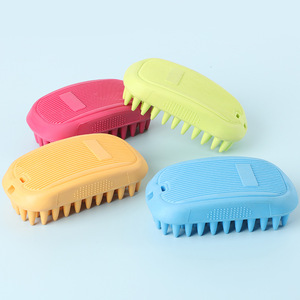 Cepillo de champú para perros para masaje de espalda Cepillo de silicona para ducha de <span class=keywords><strong>curry</strong></span> Hecho de goma - Product Image 3