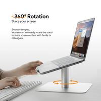 Soporte de Aluminio Giratorio de 360 Grados para Laptop, Base Elevadora para Notebook de Escritorio, para Oficina, OEM de Fábrica