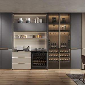 Meuble de cave moderne personnalisé Armoire à <span class=keywords><strong>vin</strong></span> en acier inoxydable 304 de haute qualité Home <span class=keywords><strong>bar</strong></span> avec stockage Armoire à liqueur - Product Image 1