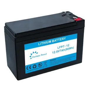 चीन निर्माण पिन लंबे जीवन लिथियम आयन lifepo4 बीएमएस के साथ बैटरी 12v 7ah