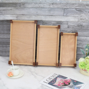 Bandeja de Almacenamiento de Bambú Simple para el Hogar, Cesta Rectangular de Madera Natural para Frutas y Verduras de Cocina - Product Image 4