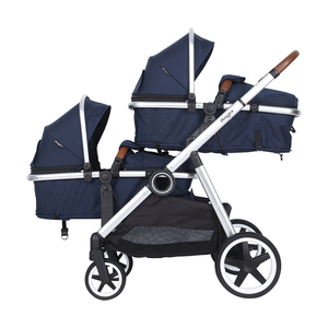 Cochecito Doble para Niños con Marco de Aluminio Negro, Azul Marino y Gris, <span class=keywords><strong>Precio</strong></span> de Fábrica al por Mayor - Product Image 3