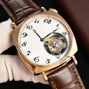 Top Selling Men's Luxury Dress <b>Watch</b> High Quality Retro Cushion Case Tourbillon Wristwatch - Product Image 3
