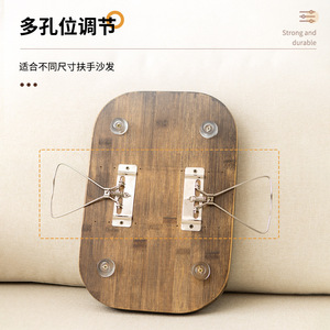 <b>Foldable</b> Sofa Tray Rectangular Round Stone <b>Plastic</b> Plate Tray For Home Use Living Room Coffee <b>Table</b> - Product Image 2