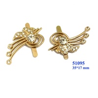 Clips de chaussures amovibles en métal en forme de fleur pour femmes, boucles de chaussures en cristal