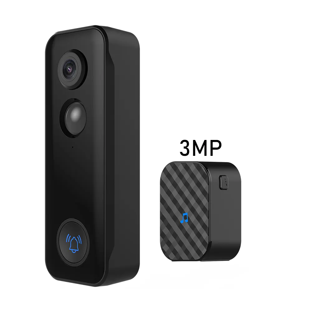 SZMYQ 3MP Tuya sonnette vidéo intelligente IP65 étanche 18650 batterie 12V WiFi sans fil porte cloche caméra moniteur de sécurité à domicile